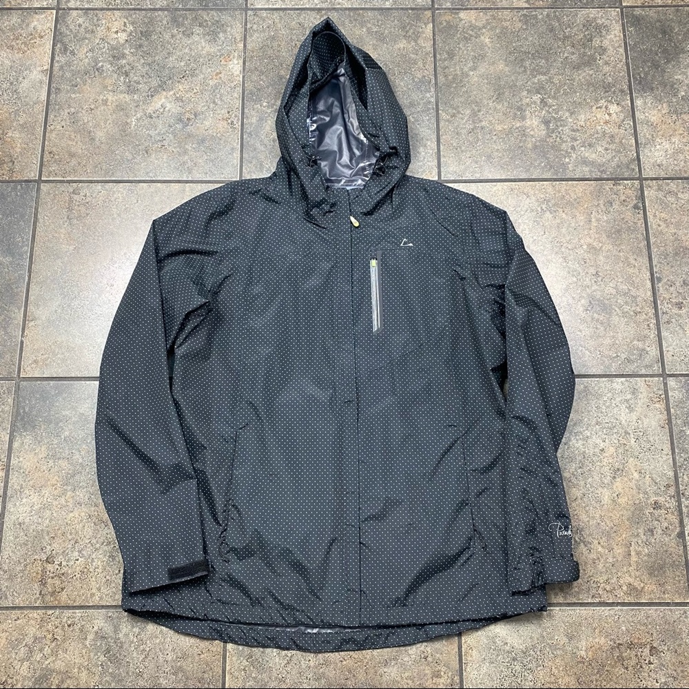 Women’s Paradox Polka Dot Full Zip Windbreaker Jacket Size XL